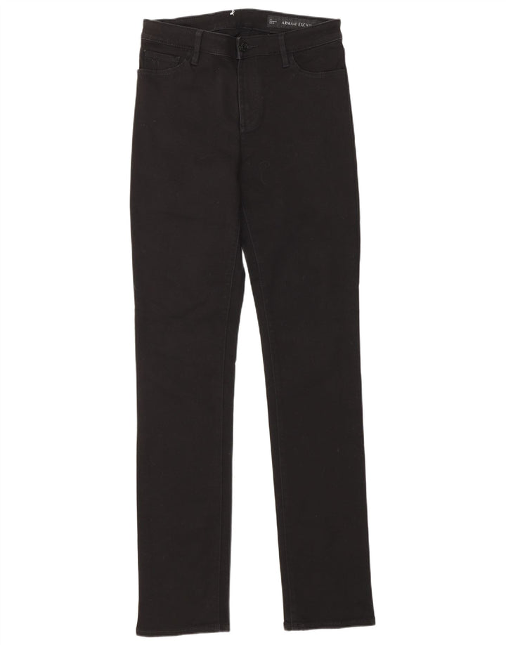 ARMANI EXCHANGE Vaqueros rectos para mujer W28 L32 Algodón negro