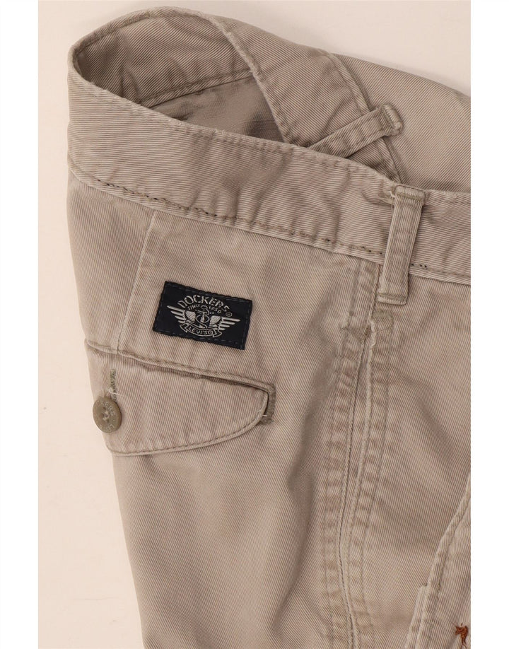 Dockers Pantalón chino con pinzas para hombre W38 L32 Beige