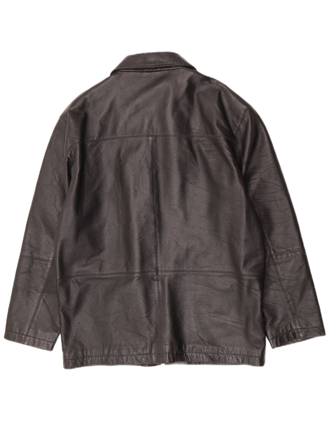 Angelo Litrico Chaqueta de cuero para hombre UK 36 Small Cuero negro