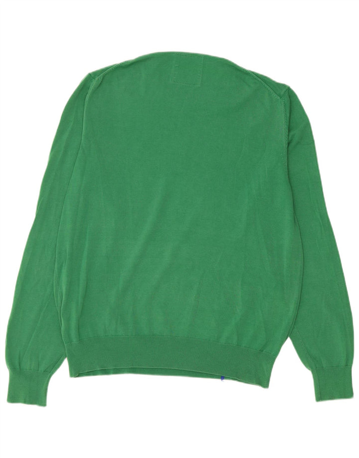 Sun68 - Jersey de cuello redondo para hombre, color verde grande, algodón