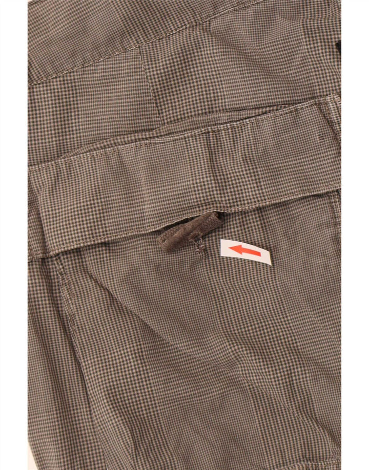 G-Star Pantalones cortos tipo cargo para hombre W34 Algodón a cuadros grises grandes