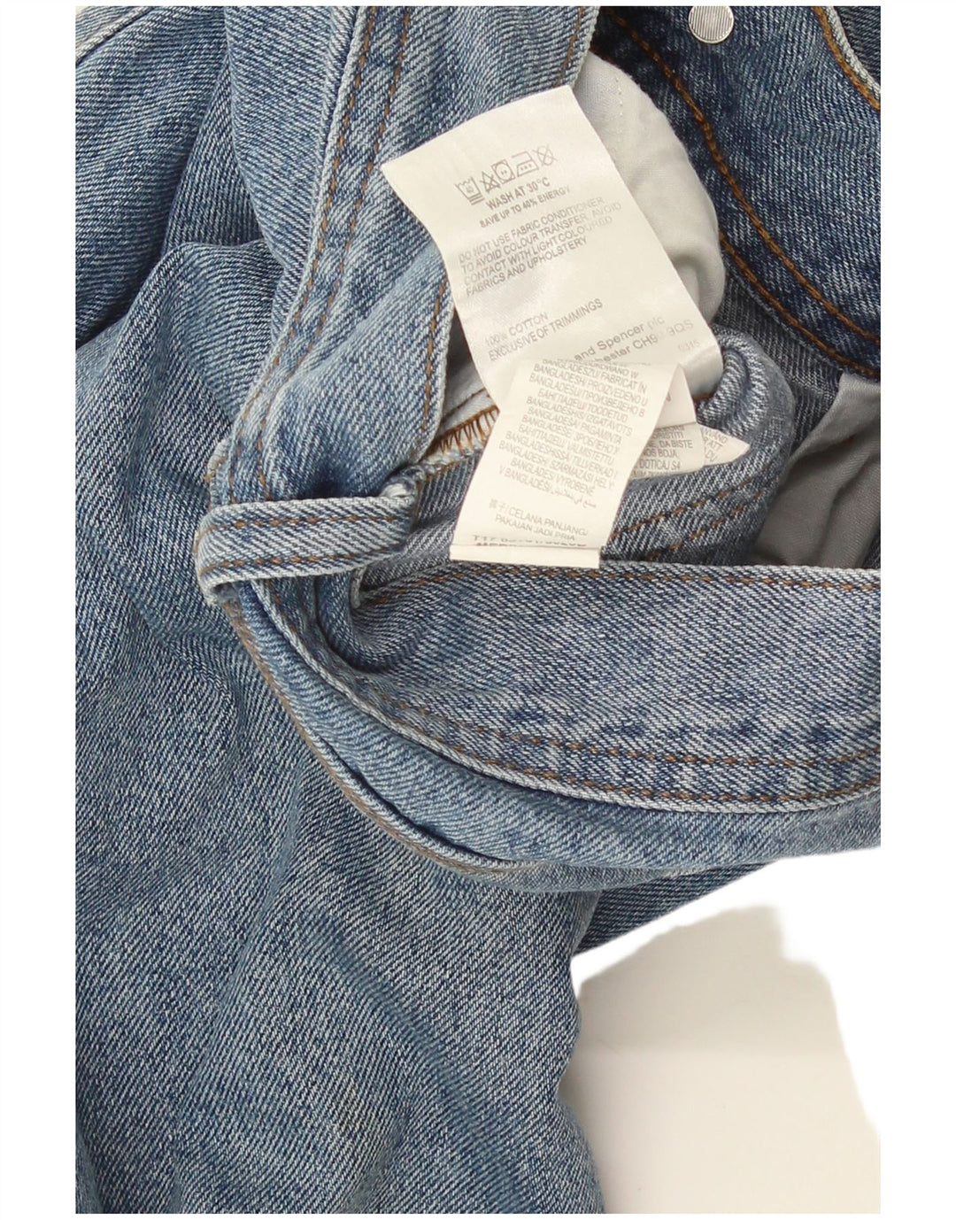 Marks & Spencer Vaqueros rectos para hombre W34 L29 Algodón azul
