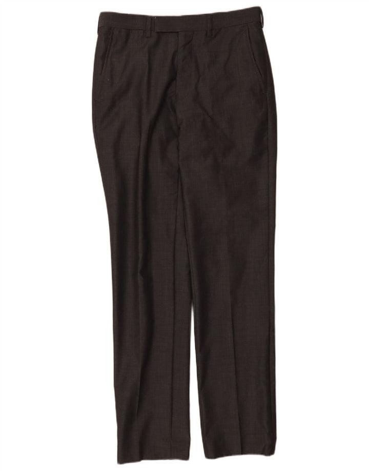 Marks & Spencer Pantalones de traje rectos Autograph para hombre W30 L33 Lana gris
