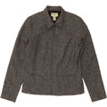 EDDIE BAUER Womens Tall Bomber Jacket UK 16 Large Grey Wool Vintage Eddie Bauer and Second-Hand Eddie Bauer from Messina Hembry 