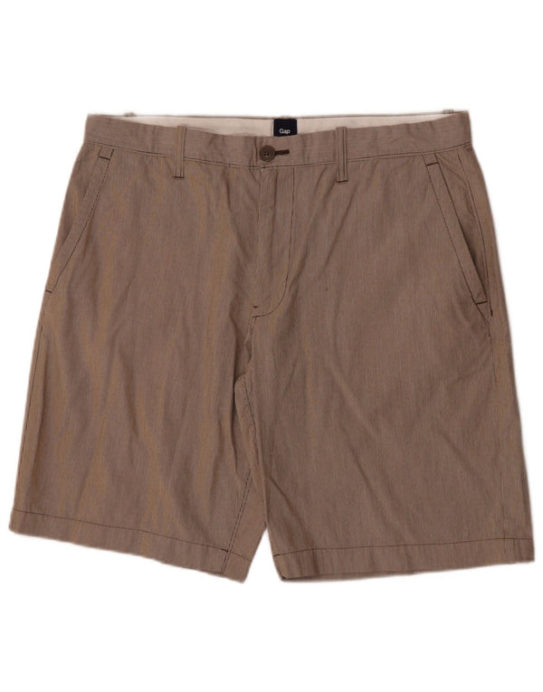 Gap Pantalones cortos chinos para hombre W34 Algodón a rayas beige grande