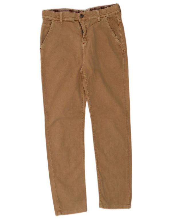 Zara Vaqueros Slim para Niños 11-12 Años W28 L27 Algodón Marrón