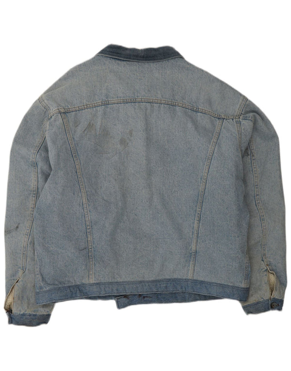 AMERICANINO Chaqueta vaquera Sherpa para hombre UK 42 XL Azul