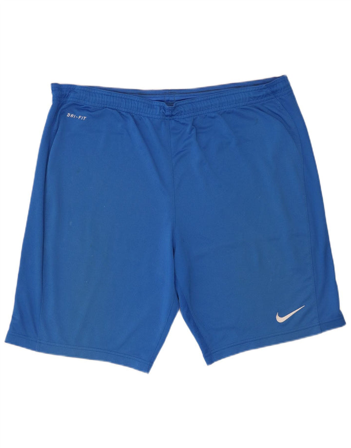 Nike - Pantalones cortos deportivos Dri Fit para hombre, poliéster azul grande