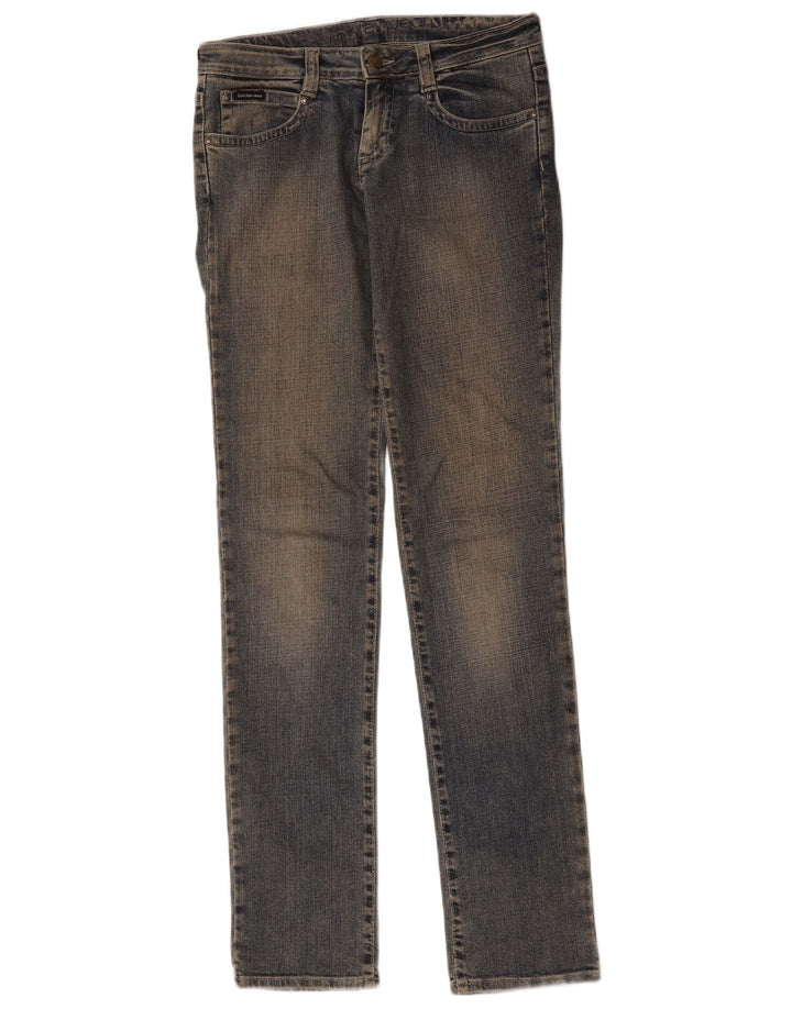 Vaqueros ajustados para mujer Calvin Klein W27 L34 Algodón azul