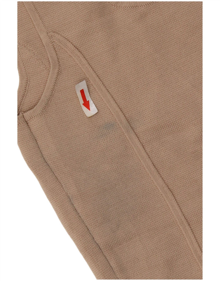 Zara Mujer Crop Top UK 42 Medium Beige Nylon