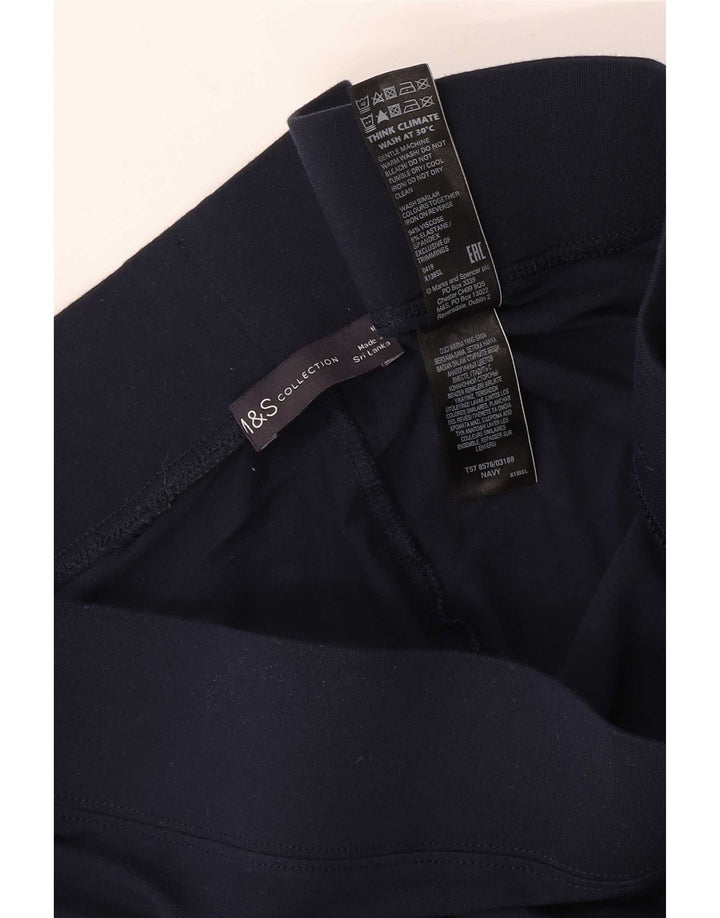 Marks & Spencer Leggings para mujer UK 40 XL Viscosa azul marino
