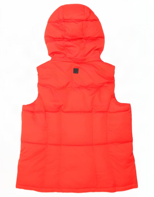 Marks & Spencer Chaleco acolchado con capucha para mujer UK 18 XL Poliéster rojo
