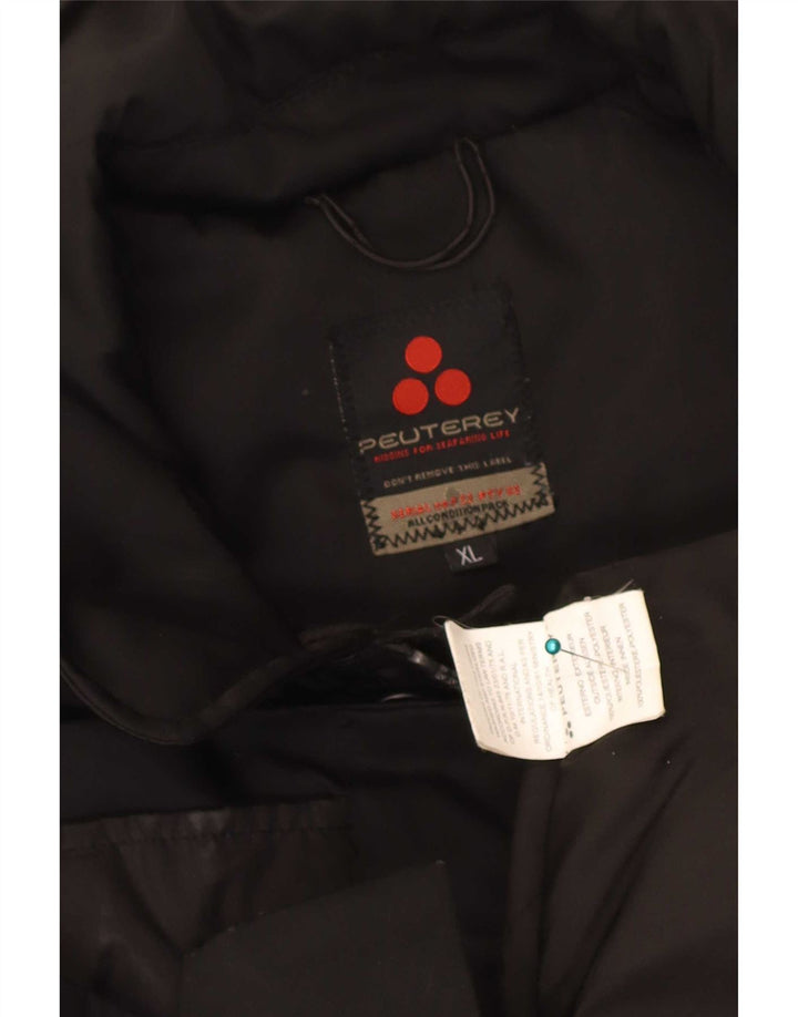 PEUTEREY Chaqueta cortavientos para hombre UK 42 XL Poliéster negro