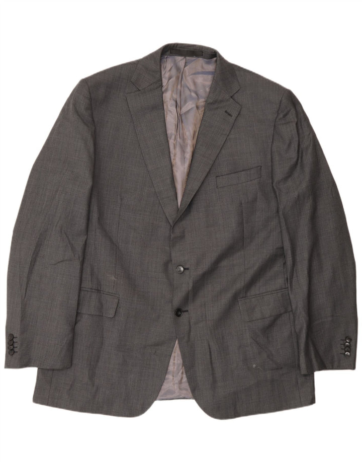 Marks & Spencer Chaqueta tipo blazer de 2 botones para hombre UK 46 XL Lana gris