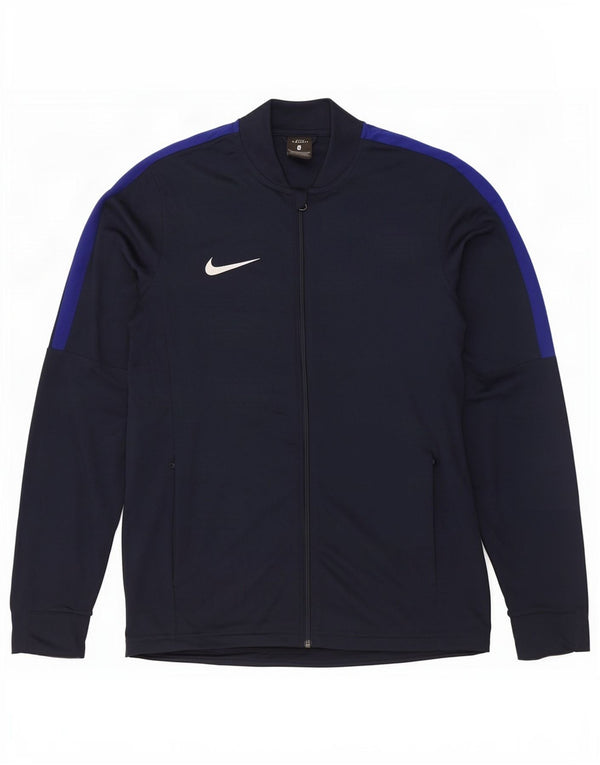 Chaqueta de chándal Nike Dri Fit para hombre con bloques de color azul marino mediano