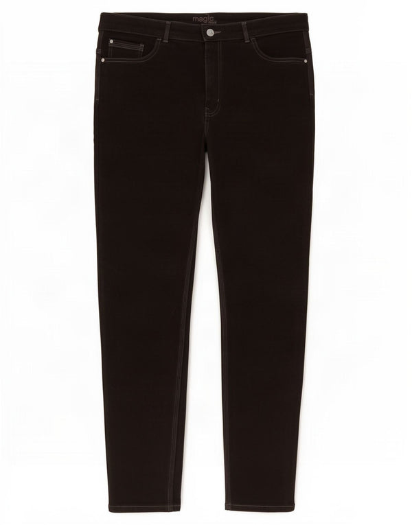 Marks & Spencer Vaqueros ajustados mágicos para mujer UK 20 2XL W40 L28 Negro