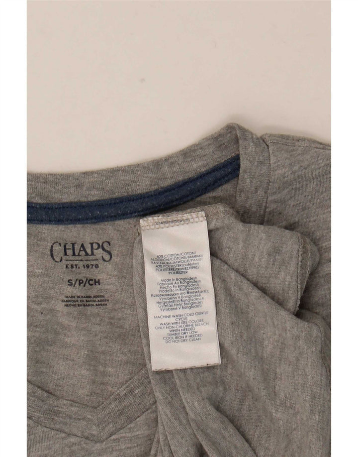 Chaps Camiseta para mujer Top UK 10 Small Grey Moteado Algodón