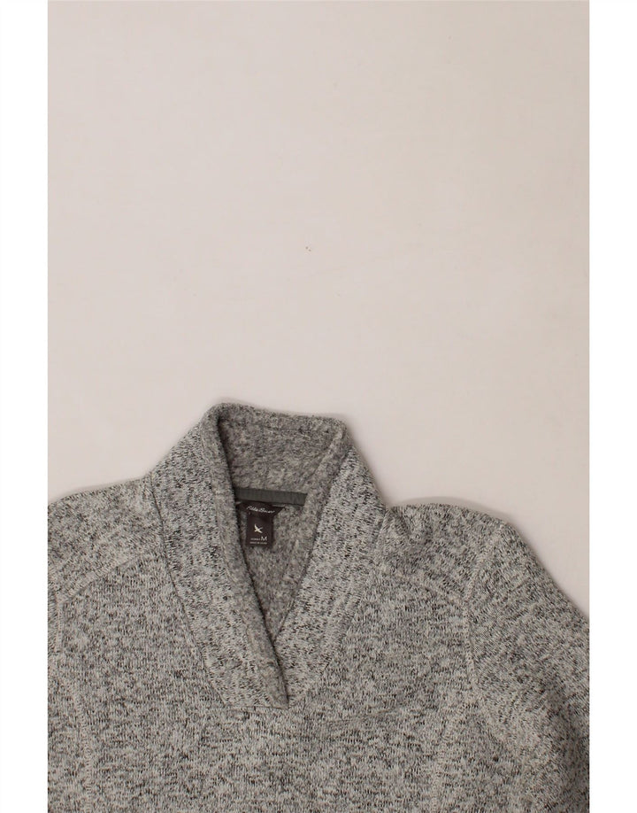EDDIE BAUER Womens Sweatshirt Jumper UK 14 Medium Grey Flecked Polyester Vintage Eddie Bauer and Second-Hand Eddie Bauer from Messina Hembry 