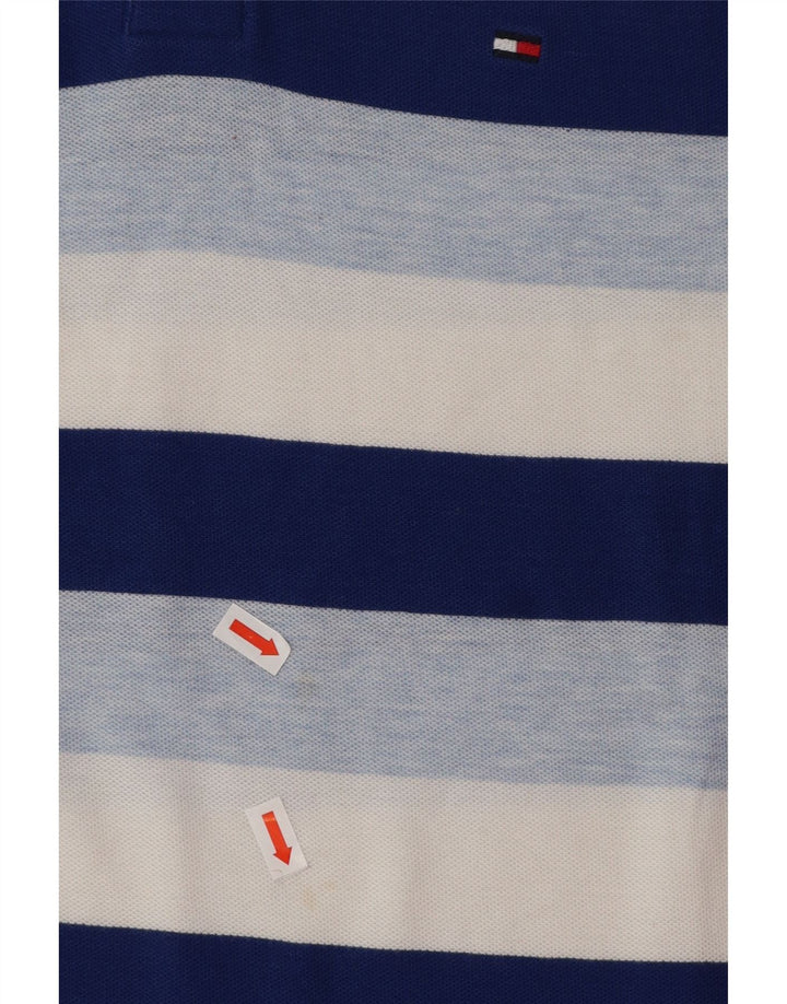 TOMMY HILFIGER Polo de hombre de algodón a rayas azul medio