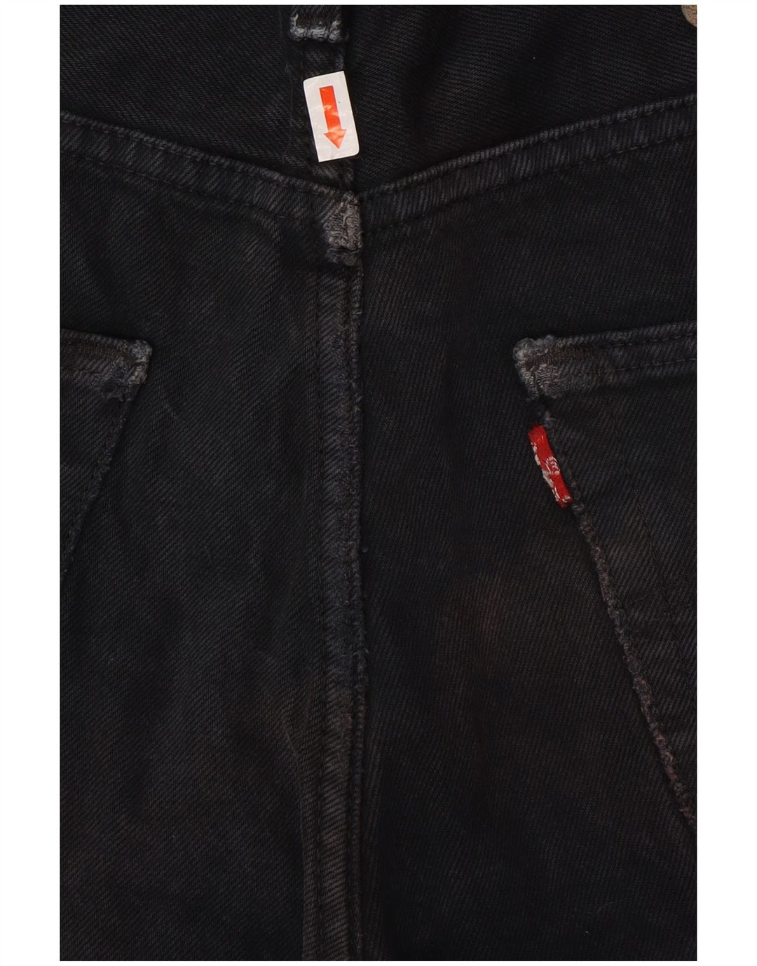 LEVI'S Mens 501 Denim Shorts W32 Algodón Negro Mediano