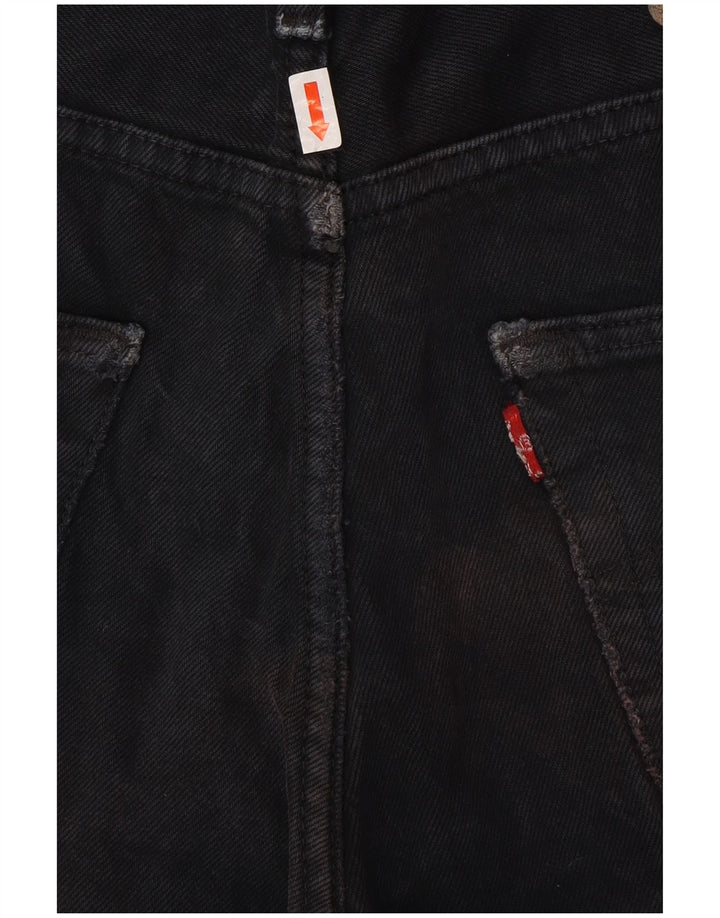 LEVI'S Mens 501 Denim Shorts W32 Algodón Negro Mediano