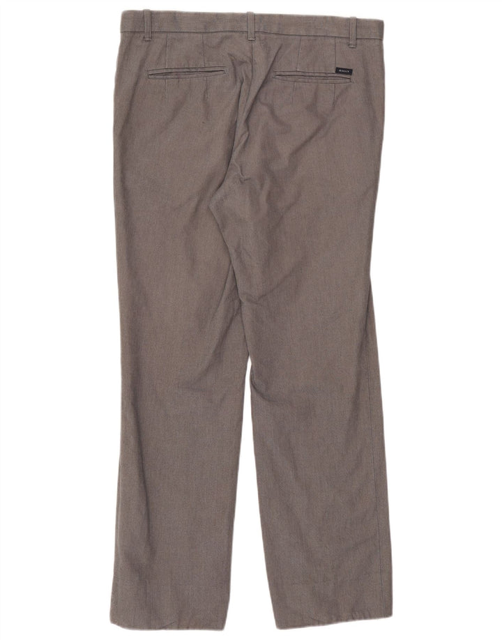 Gant Pantalón chino recto para hombre W33 L31 Algodón gris