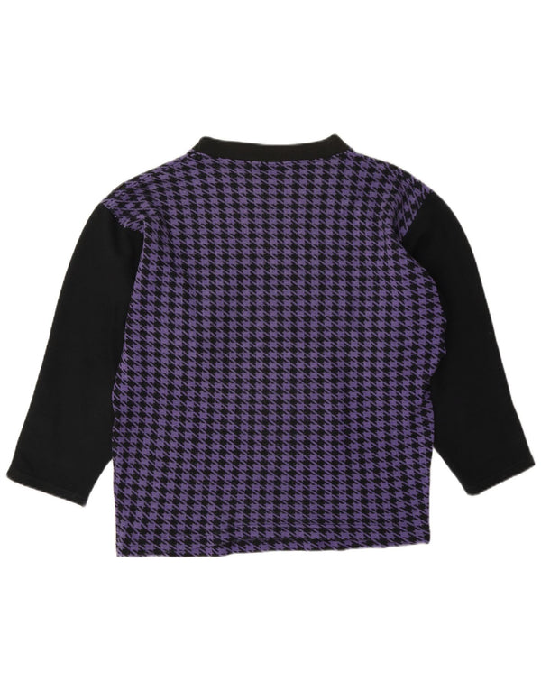 Gymnasium Top Mujer Manga Larga UK 44 Medio Púrpura Houndstooth
