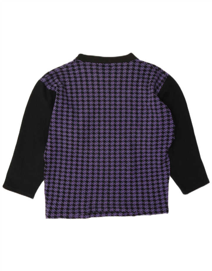 Gymnasium Top Mujer Manga Larga UK 44 Medio Púrpura Houndstooth