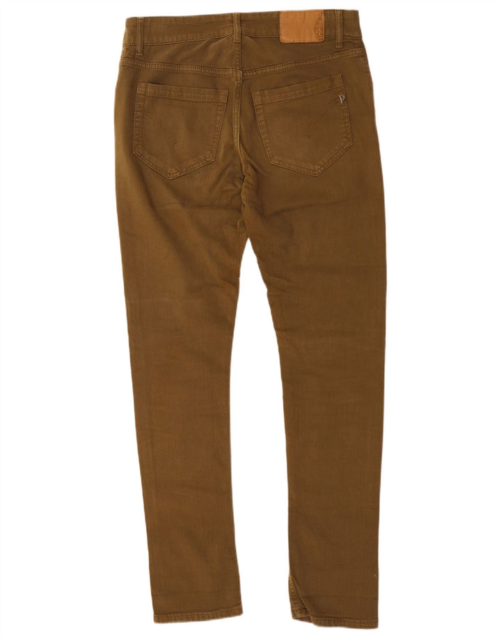 Vintage Mujer Slim Jeans W32 L31 Algodón Marrón