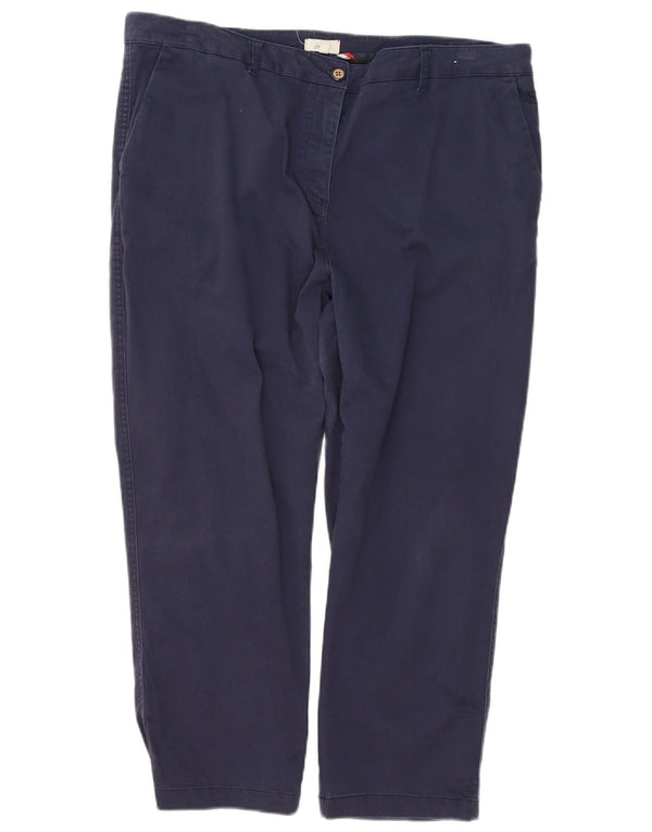 Joules Pantalón chino recto para mujer UK 18 XL W38 L25 Azul marino Algodón