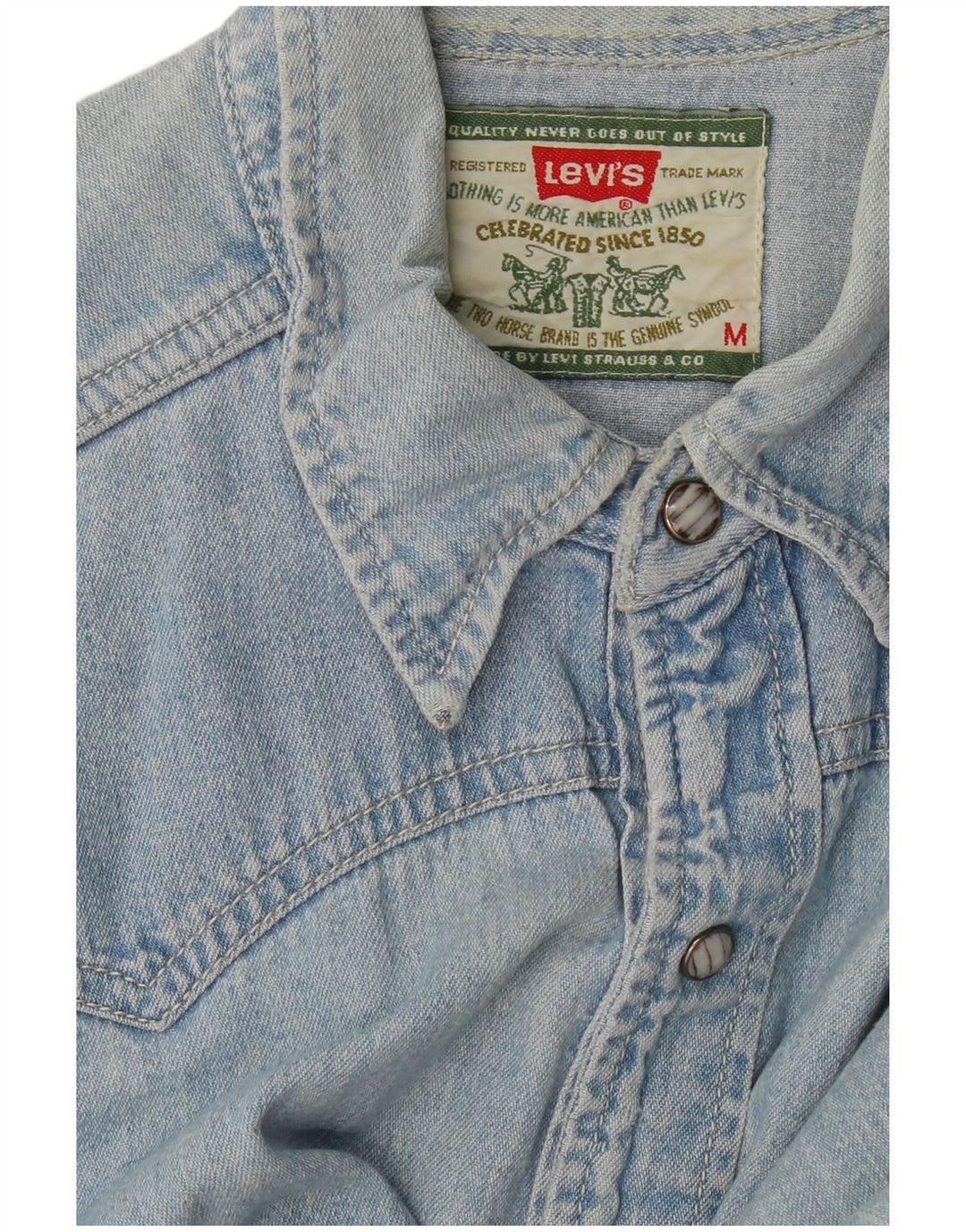 Levi's Hombre Camisa Vaquera Azul Medio