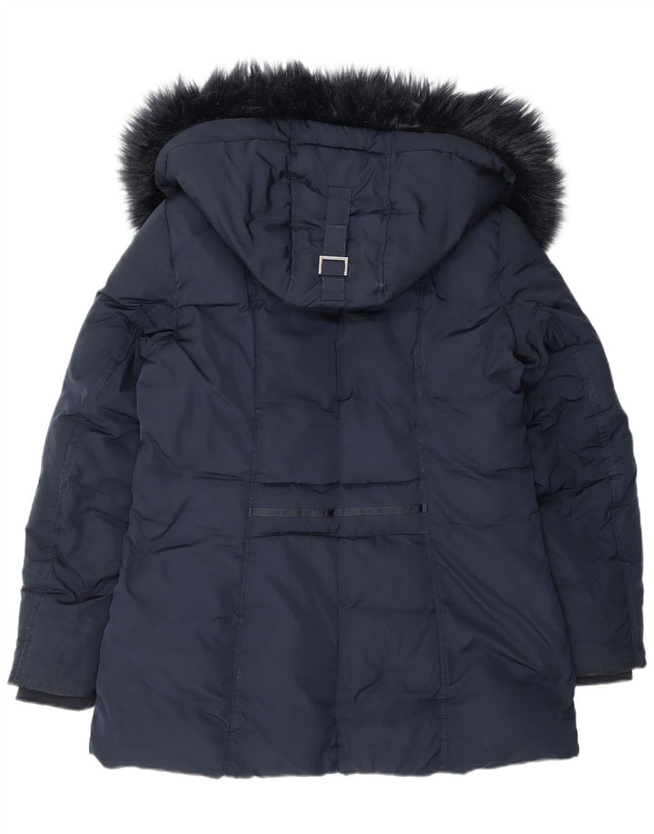 Monsoon Chaqueta Acolchada Extragrande con Capucha para Mujer UK 44 Azul Marino Mediano