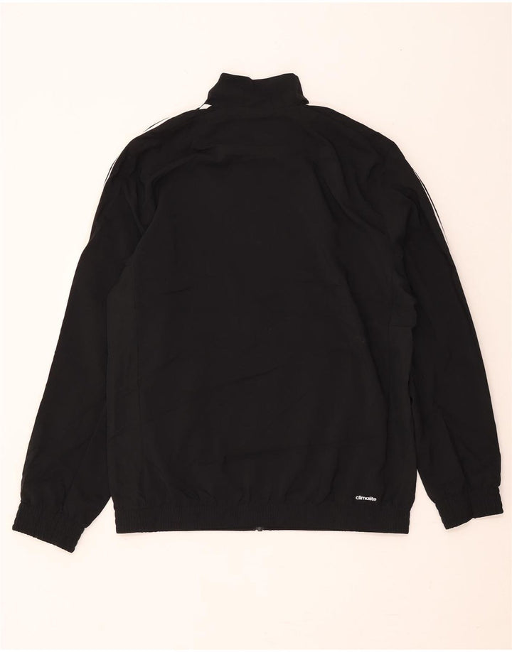 Adidas Mens Climalite Chándal Top Chaqueta UK 42/44 Grande Negro Poliéster
