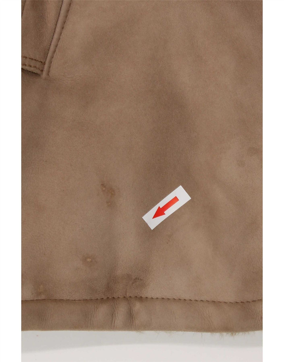 Vintage mujer shearling chaqueta Reino Unido 8 pequeño marrón