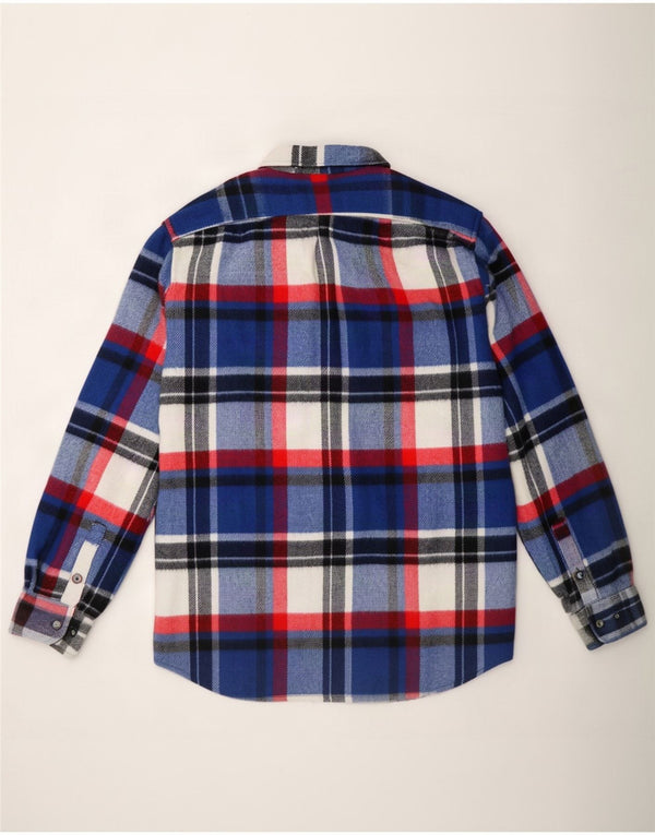 Camisa de franela vintage para hombre XL Blue Check