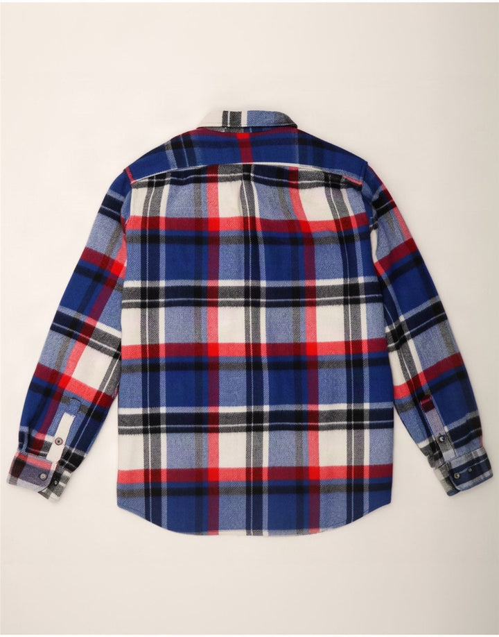 Camisa de franela vintage para hombre XL Blue Check