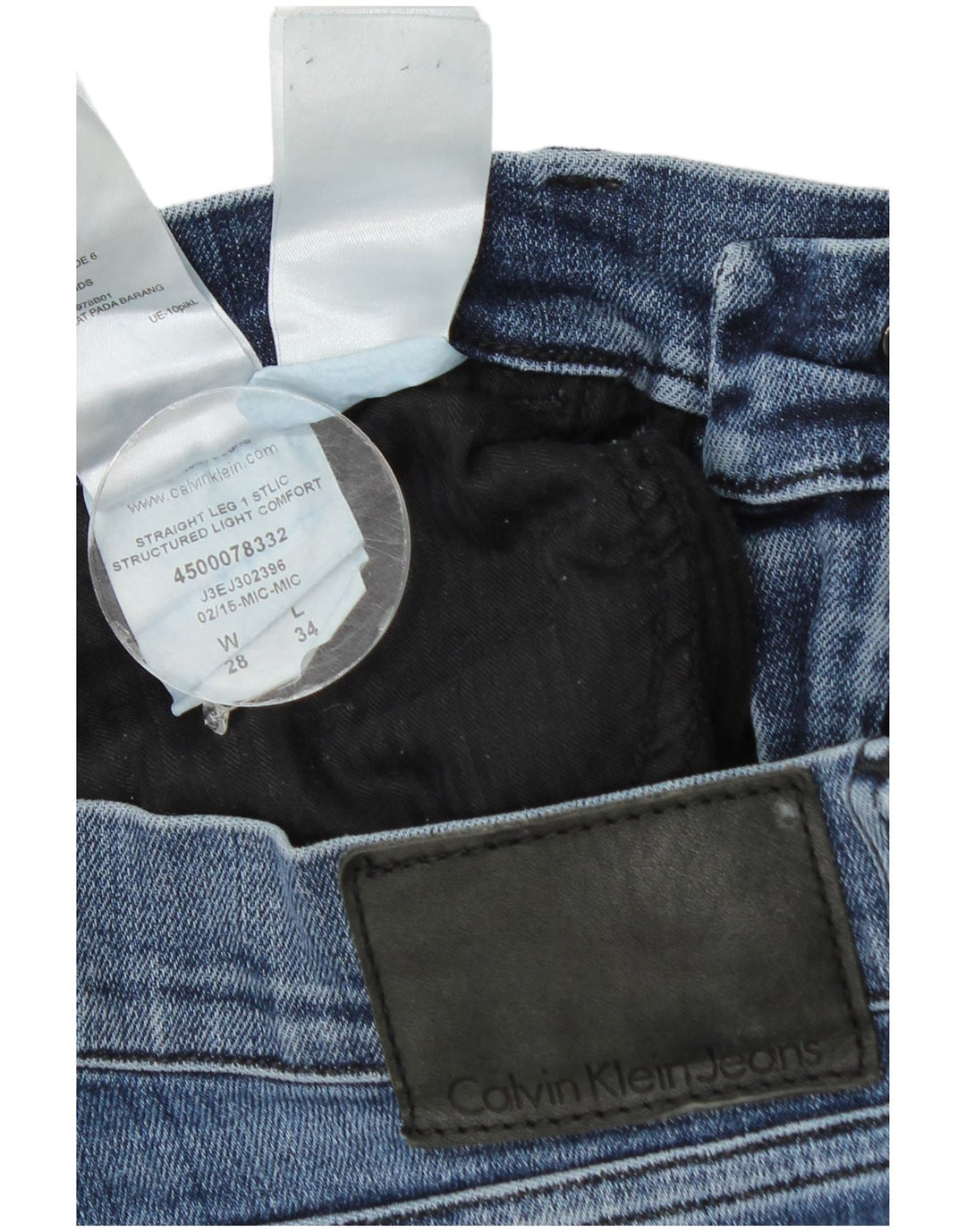 Calvin Klein Jeans rectos para hombre W28 L29 Algodón azul