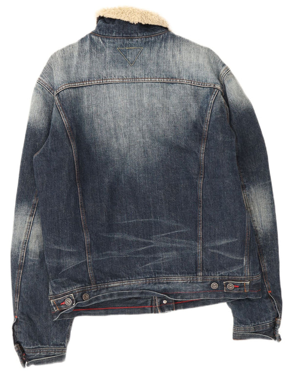Meltin' Pot Chaqueta vaquera Sherpa para hombre UK 42 XL Algodón azul