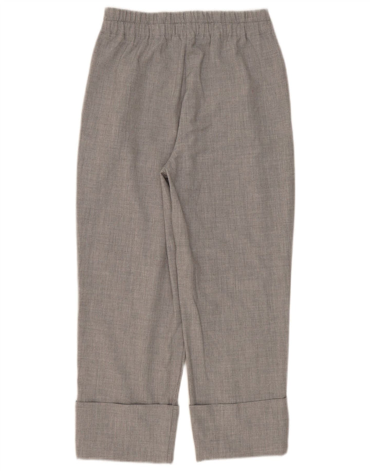 Zara Mujer Pantalones Cortos Rectos Pequeño W26 L24 Gris