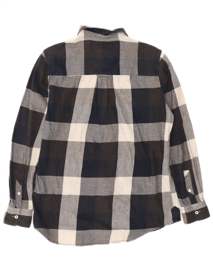 Crew Clothing Camisa de franela extragrande para mujer UK 8 Small Navy Blue Check