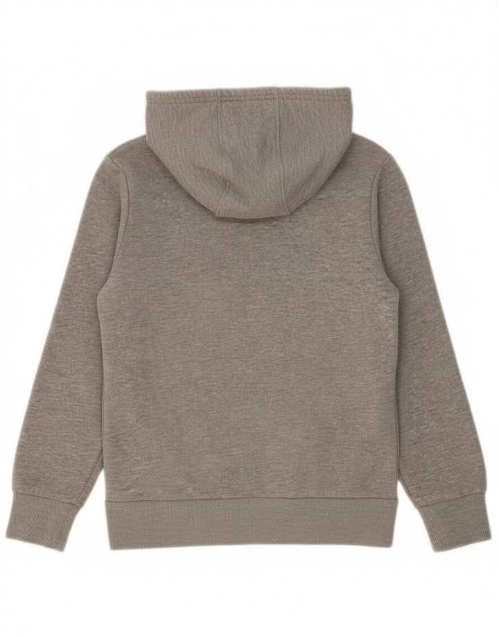 CONVERSE Boys Graphic Hoodie Jumper 10-11 Years Medium Grey Cotton