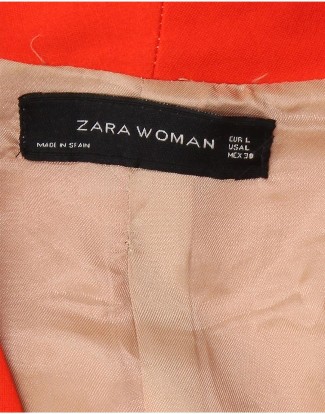 Zara Mujer Bolero Chaqueta UK 40 Grande Viscosa Naranja