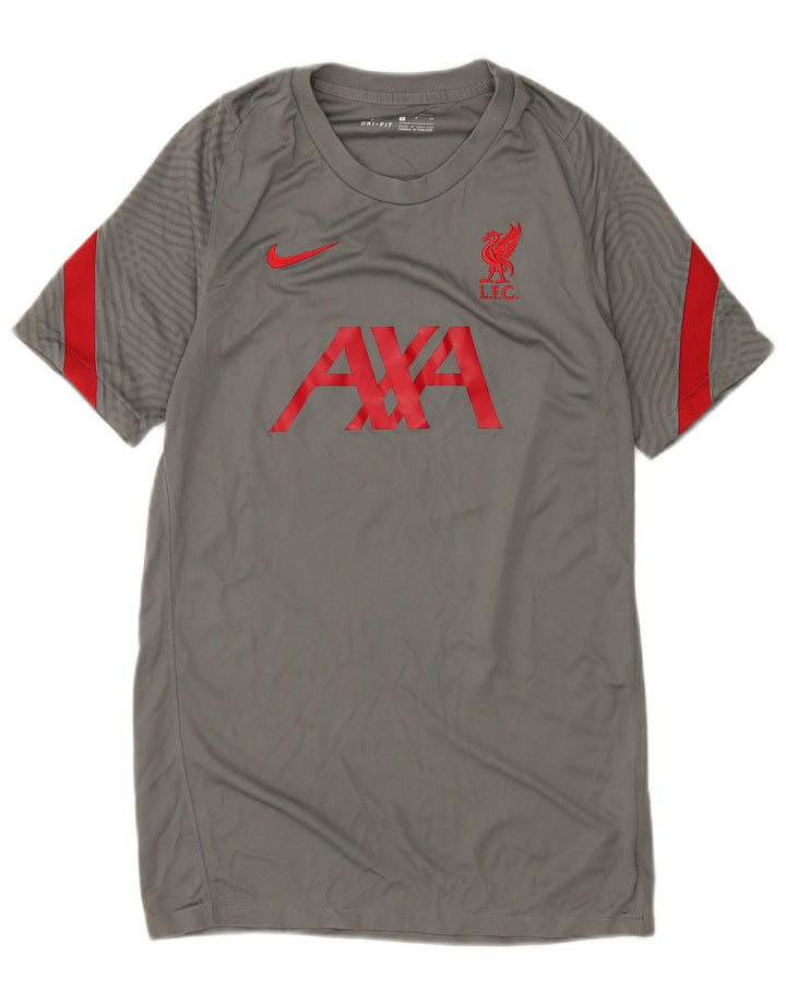 Camiseta Nike Liverpool Graphic para hombre, talla pequeña, color gris, poliéster