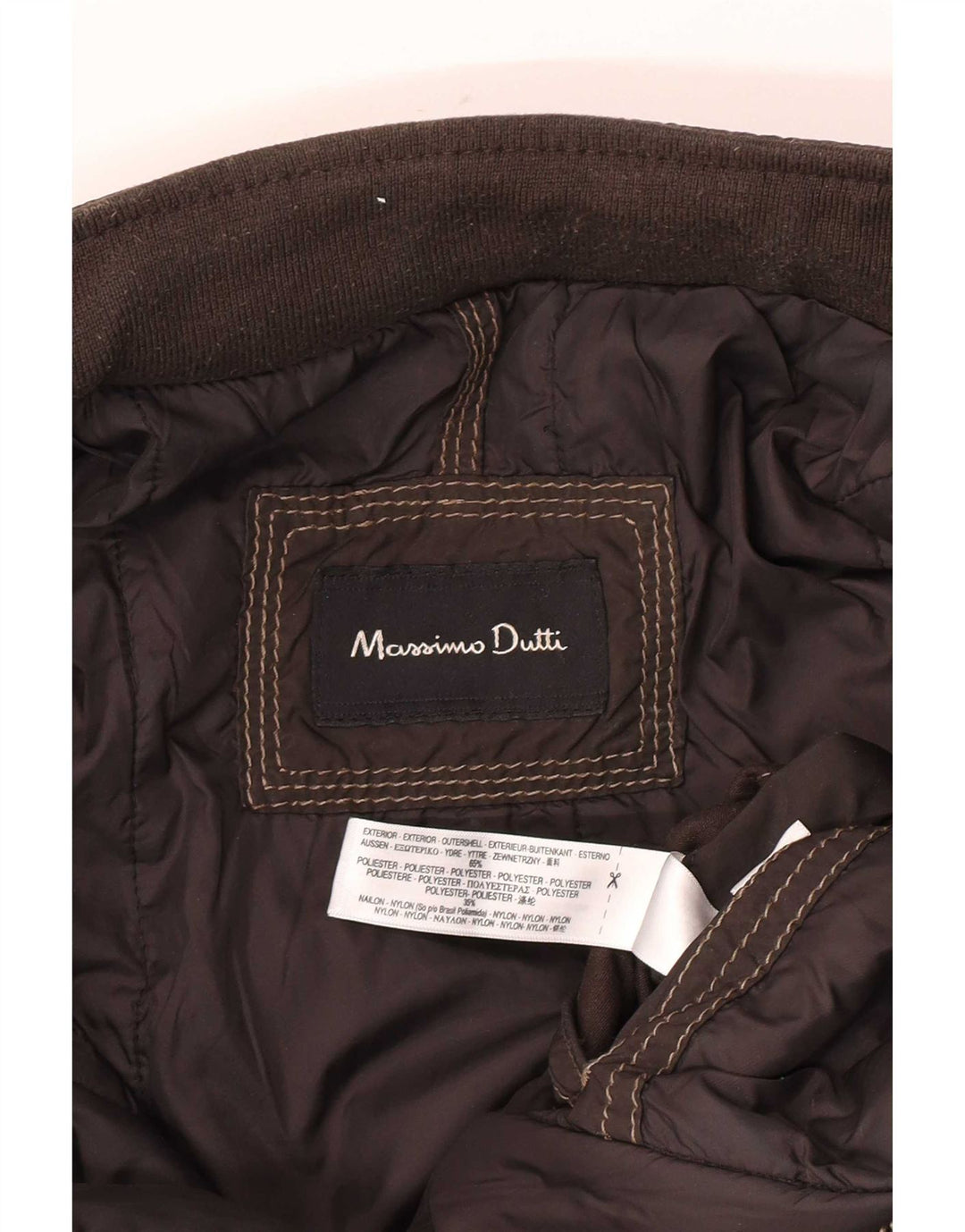 Chaqueta acolchada para hombre Massimo Dutti Grande Poliéster marrón
