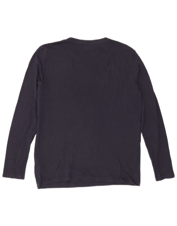 Jack & Jones Hombre Top Manga Larga Grande Azul Marino Algodón
