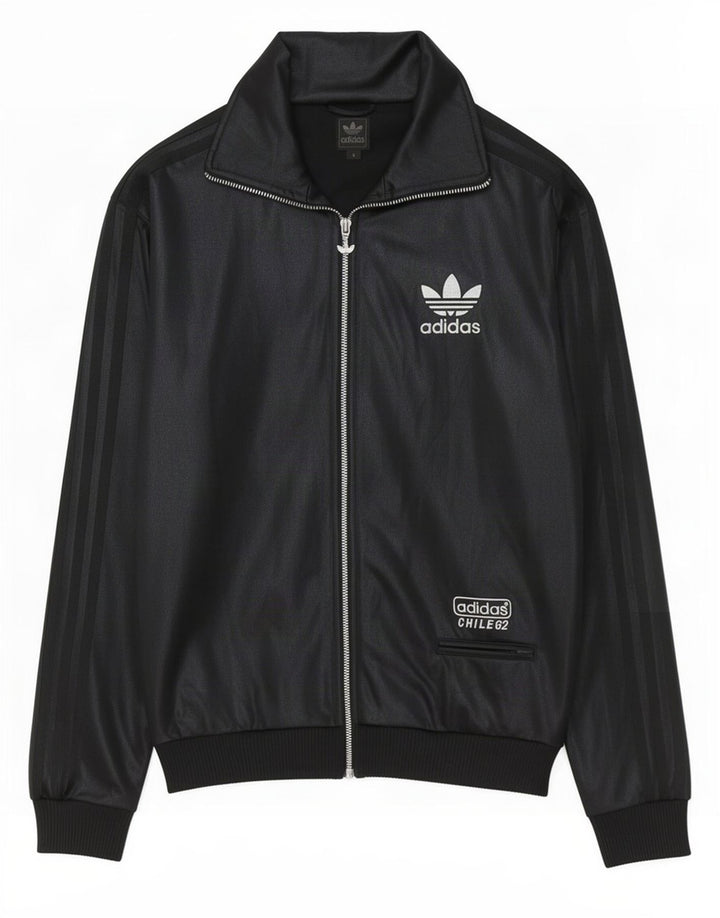 Adidas Mens Chile 62 Chándal Top Chaqueta Pequeña Negro Poliéster