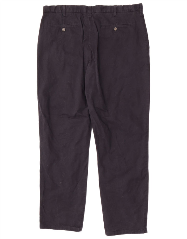 Marks & Spencer Pantalones chinos regulares para hombre W40 L33 Algodón azul marino