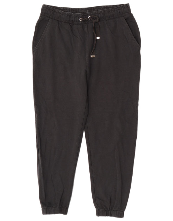 Marks & Spencer Pantalones de Chándal para Mujer Joggers UK 44 Grande Algodón Negro