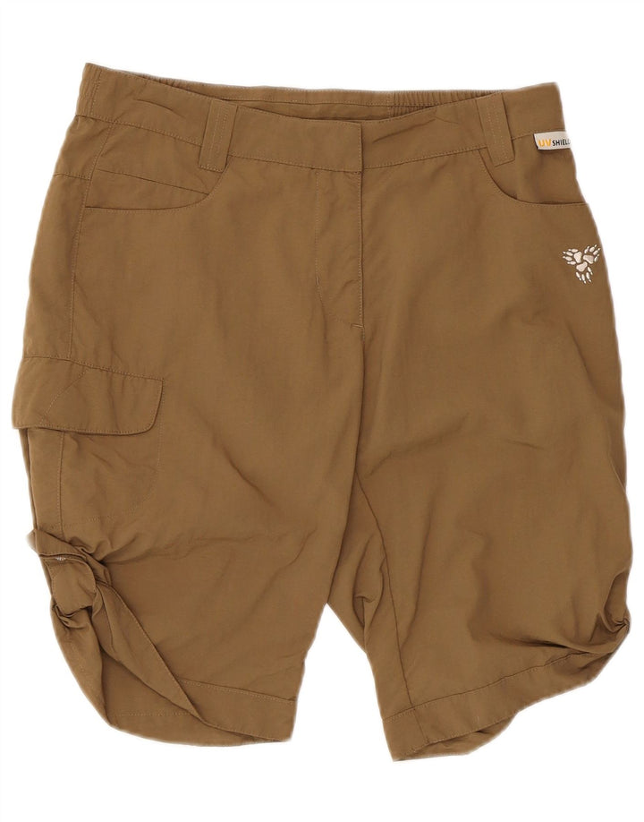Jack Wolfskin Pantalones cortos cargo para mujer UK 8/10 Small W30 Beige Poliamida