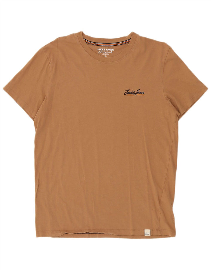 Jack & Jones - Camiseta para hombre, talla grande, color marrón, algodón